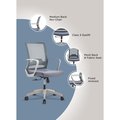 Tuhome Alpha Office Chair, Fabric Seat, Fixed Armrest, Class Three Gaslift, Mesh, Black/Smoke SLG7539